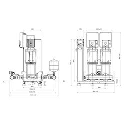 Wilo SiBoost2.0 Smart 2Helix Kompakt-Druckerhöhungs-Mehrpumpenanlage VE2202, 4,0kW, 400V,... WILO-4258740 4062679280158 (Abb. 1)