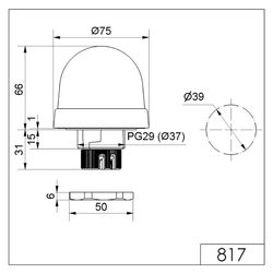 Wilo Alarmmelder Anbaublitzlicht 230V für Schaltschrank, 230V... WILO-2510429 4016322528609 (Abb. 1)