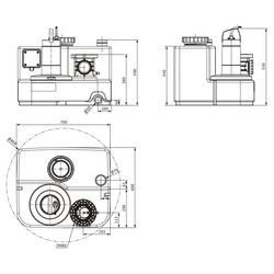 Wilo DrainLift SANI-M Abwasser-Hebeanlage 12/T540/1-CEE, 400V, d. 110/160mm, DN 80, PN 0,... WILO-6098857 4062679440293 (Abb. 1)