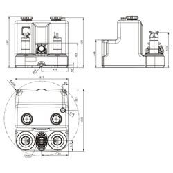 Wilo DrainLift SANI-XL Abwasser-Hebeanlage 21/T540/1-CEE, 400V, d. 110/160/225mm, DN 80, ... WILO-6098886 4062679440682 (Abb. 1)