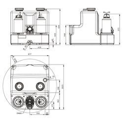 Wilo DrainLift SANI-XL Abwasser-Hebeanlage 12/M523/4C-EF, 230V, d. 110/160/225mm, DN 80, ... WILO-6098882 4062679440644 (Abb. 1)