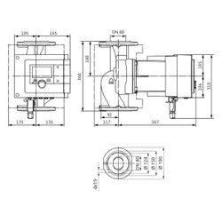 Wilo Stratos MAXO Nassläufer-Premium-Smart-Pumpe 80/0,5-12, 1,212kW, 230V, DN 80, PN 6... WILO-2186214 4048482782133 (Abb. 1)