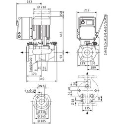 Wilo Trockenläufer-Energiespar-Einzelpumpe IP-E 65/130-4/2-R1, DN65, 4kW... WILO-2158890  (Abb. 1)