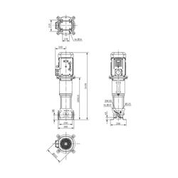Wilo Hochdruck-Kreiselpumpe Helix V1611-1/25/E/KS/400-50 DN50 7,5kW... WILO-4141161 4048482078656 (Abb. 1)