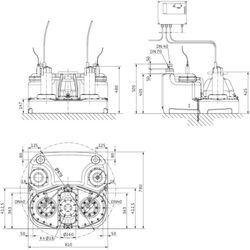 Wilo Abwasser-Hebeanlage Drain M 2/8 RV, DN80, 3x400V, 1.3kW... WILO-2531401  (Abb. 1)