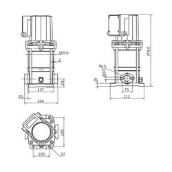 Wilo Multivert MVIS Hochdruck-Kreiselpumpe 402-1/16/K, 0,45kW, 400V, G 1 1/4", PN 16... WILO-2009042 4016322311386 (Abb. 1)