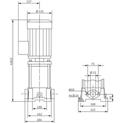 Wilo Hochdruck-Kreiselpumpe MVIL 102-16/E/1-230-50-2, DN32, 0.55kW... WILO-4087791  (Abb. 1)