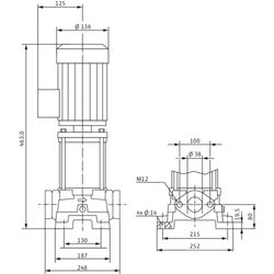 Wilo Hochdruck-Kreiselpumpe MVIL 902-16/E/1-230-50-2, DN50, 0.75kW... WILO-4087843  (Abb. 1)