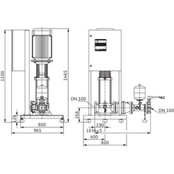 Wilo Einzelpumpenanlage Economy CO-1 MVI 7003/ER, PN16, DN100, 18.5kW... WILO-2523178  (Abb. 1)