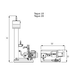 Wilo Tagus Entgasungs- und Nachspeiseautomat vac 10, 0,8 bis 3,5 bar Arbeitsdruck, 230V... WILO-2198925 4048482838427 (Abb. 1)
