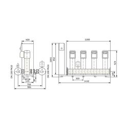 Wilo Mehrpumpenanlage SiBoost Smart 4 Helix VE1603 3kW... WILO-2537353 4048482330952 (Abb. 1)