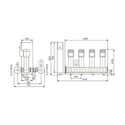 Wilo Mehrpumpenanlage SiBoost Smart 4 Helix VE608 3kW... WILO-2537350 4048482330525 (Abb. 1)