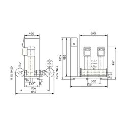 Wilo Mehrpumpenanlage SiBoost Smart 2 Helix VE1005 3kW... WILO-2537336 4048482330549 (Abb. 1)