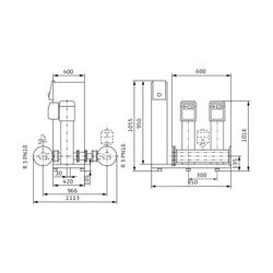 Wilo Mehrpumpenanlage SiBoost Smart 2 Helix VE2202-ES 4kW... WILO-2547334 4048482747330 (Abb. 1)