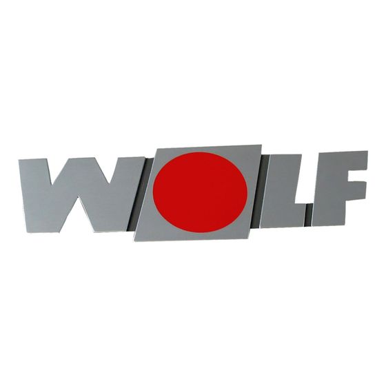 Wolf Firmenschild groß geklebt für BWL-1