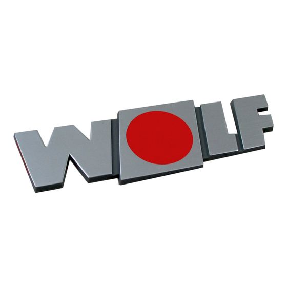 Wolf Firmenschild Wolf geklebt gerade