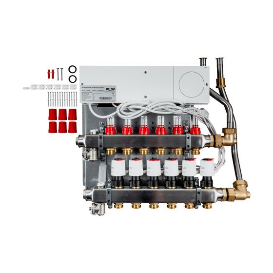 Wolf Heizkreisverteiler mit Regler CUC 6 Heizkreise, PN 10, G 3/4