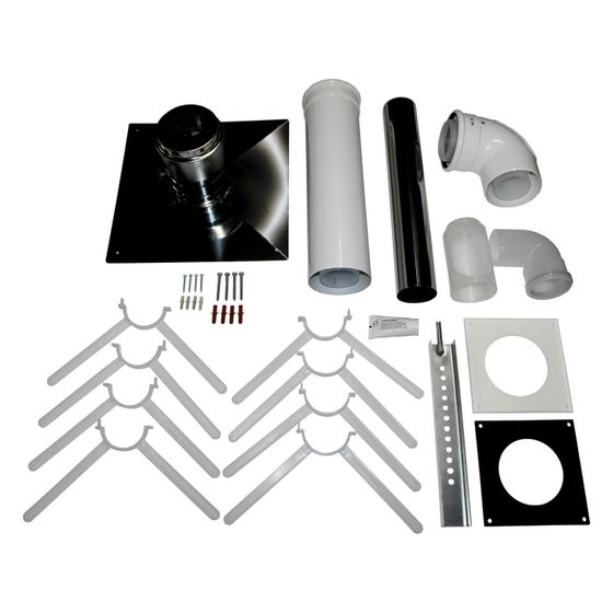 Wolf Anschluss-Set DN 80/125-C93x DN 80 im Schacht, Abdeckung Edelstahl