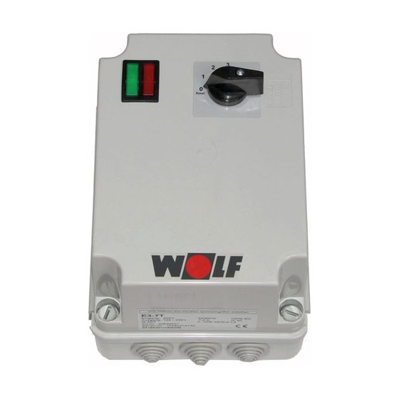 Wolf 3-Stufenschalter E 3-7T Motorvollschutzschalter 7A, 230 V