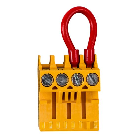 Wolf Kurzschlussstecker GFA/Abgasklapper 4-poliger Stecker für Gasheizkessel NG-4E/31E, gelb