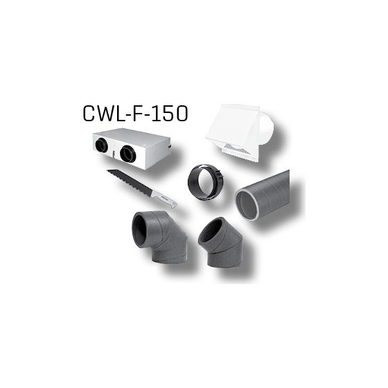 Wolf Paket Montage Rohrsystem für Wandmontage CWL-F-150