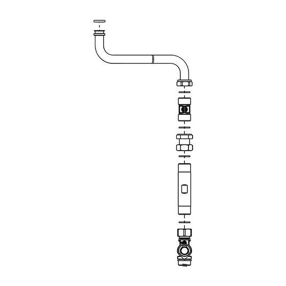 Wolf Verrohrungsset Trinkwasserzähler vor Plattenwärmetauscher, für Wohnungsstation CAT-2 Convert