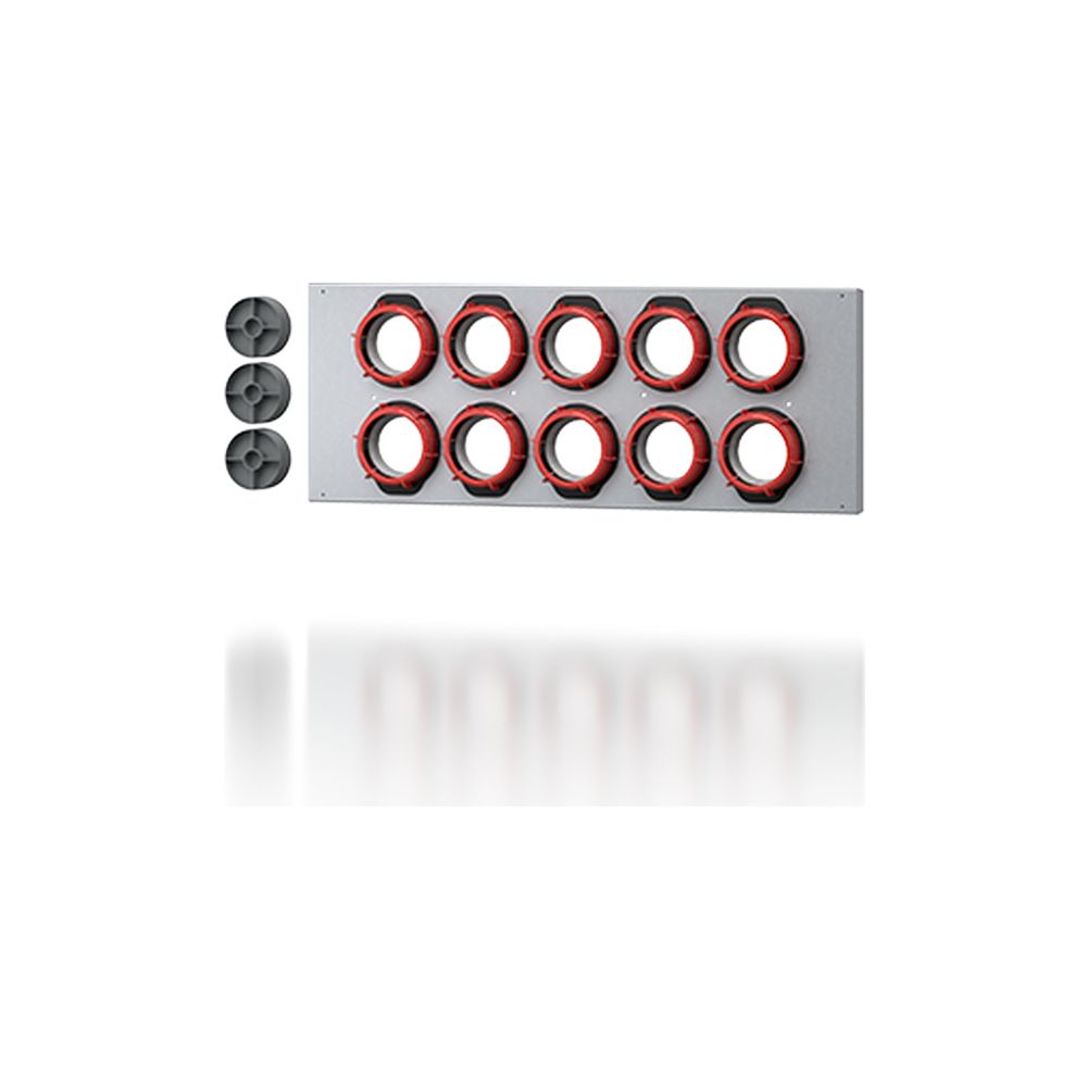 Wolf Montageplatte inkl. 10 vormontierte Easy-Connect-Stutzen DN 63 für Luftverteiler D-B... WOLF-7101265 4045013615199 (Abb. 1)