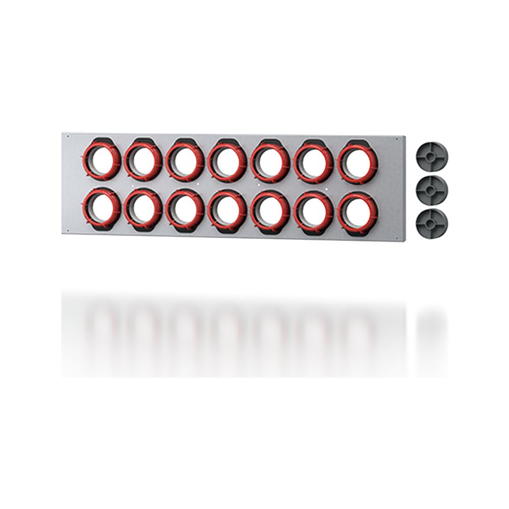 Wolf Montageplatte inkl. 14 vormontierte Easy-Connect-Stutzen DN 63 für Luftverteiler D-B... WOLF-7101267 4045013615212 (Abb. 1)