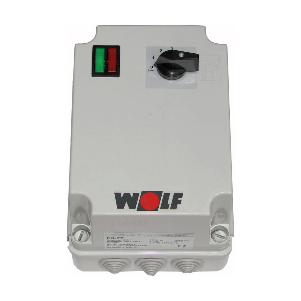 Wolf 3-Stufenschalter E 3-7T-2 Motorvollschutzschalter 7A, 230 V... WOLF-2748011 4045013434233 (Abb. 1)