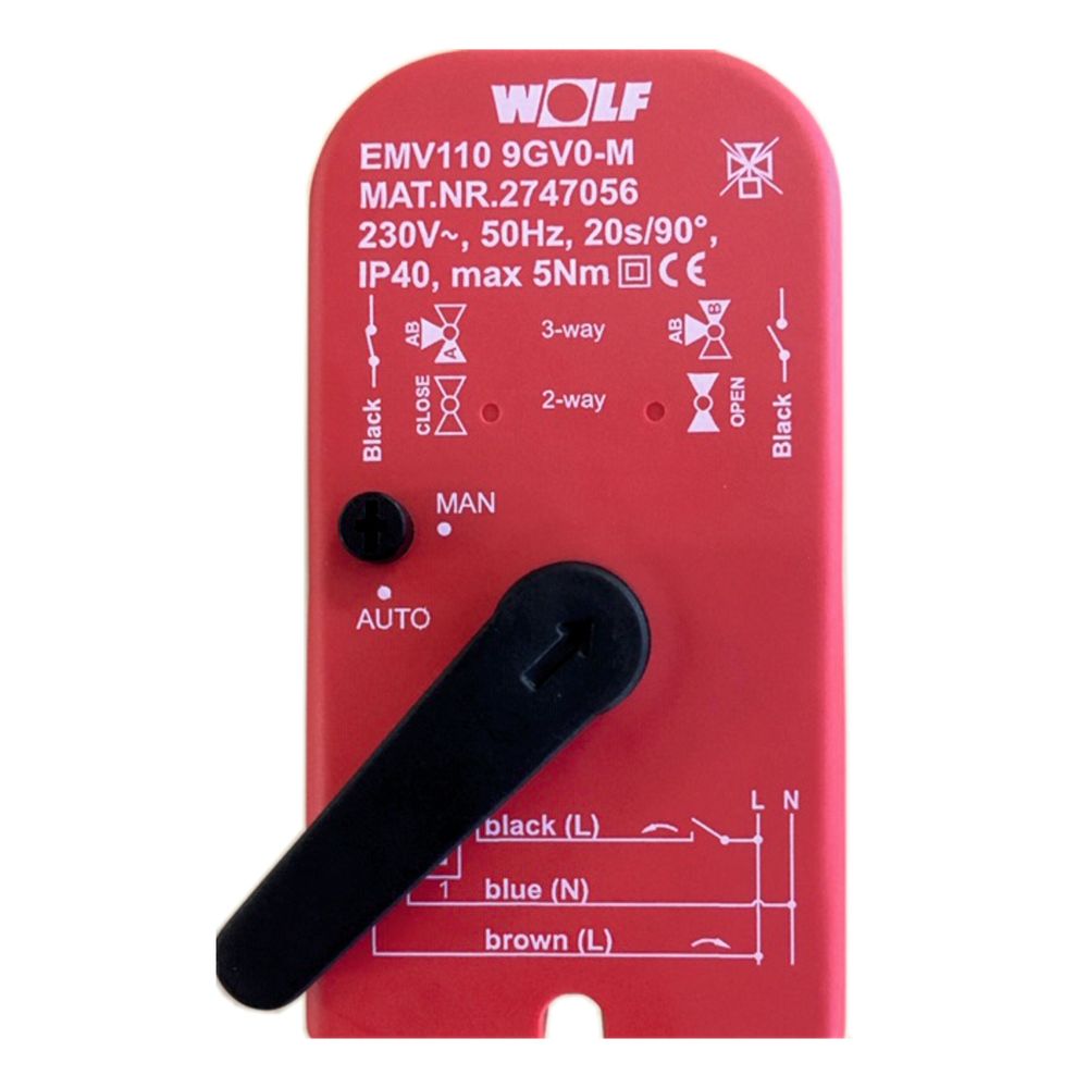 Wolf Steckmotor auf/zu EMV110 230VAC für CGB-2-38/55 und CHA-07-10... WOLF-274705699 4045013551732 (Abb. 1)