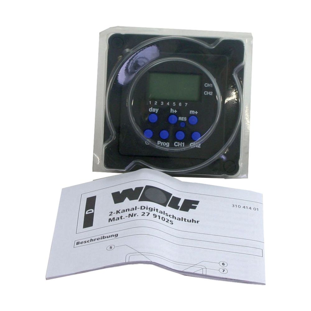 Wolf 2-Kanal Digitalschaltuhr PM2931 für R11, R12, R16, R18... WOLF-2791025 4045013029828 (Abb. 1)
