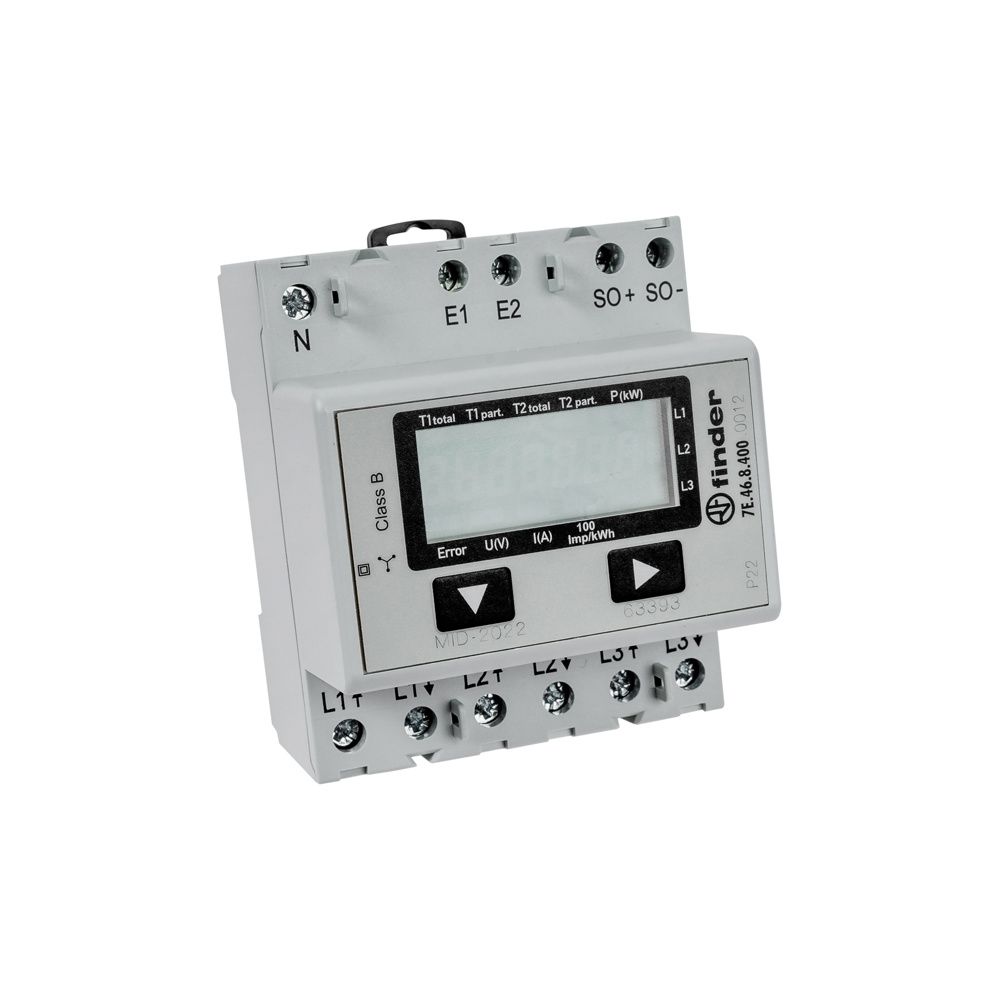 Wolf Energiezähler 3-phasig, 65A 3x230/400VAC/50Hz 1000 Impulsen/kWh 70mm, 9149697... WOLF-9149697 4045013578524 (Abb. 2)