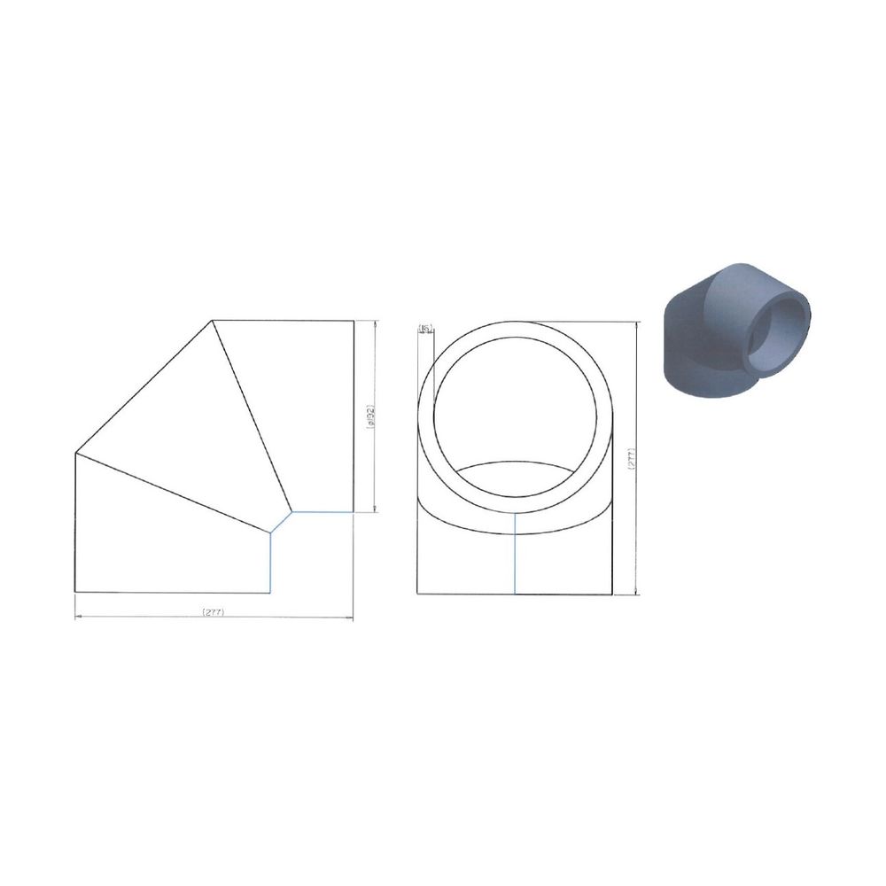 Wolf ISO-Rohrsystem Bogen DN 160 90 Grad... WOLF-2577363 4045013202559 (Abb. 2)