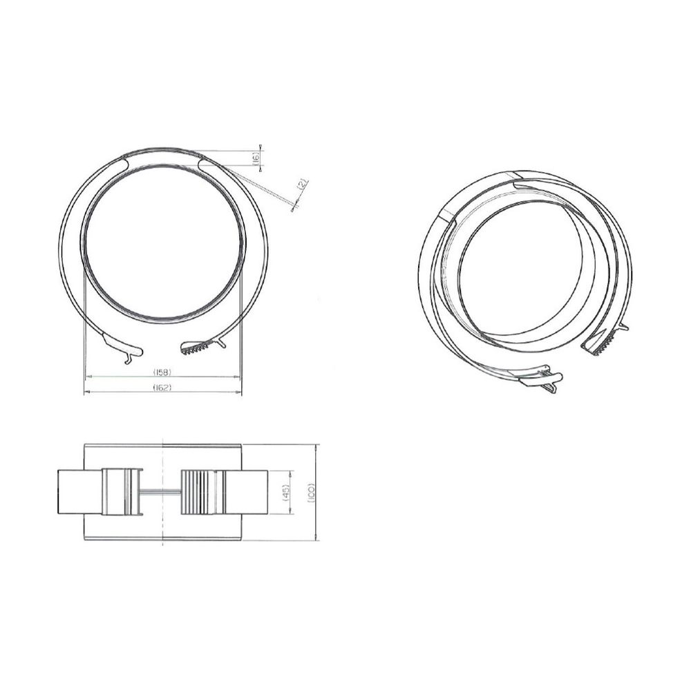 Wolf ISO-Rohrsystem Klemmring DN 160... WOLF-2577365 4045013202573 (Abb. 2)