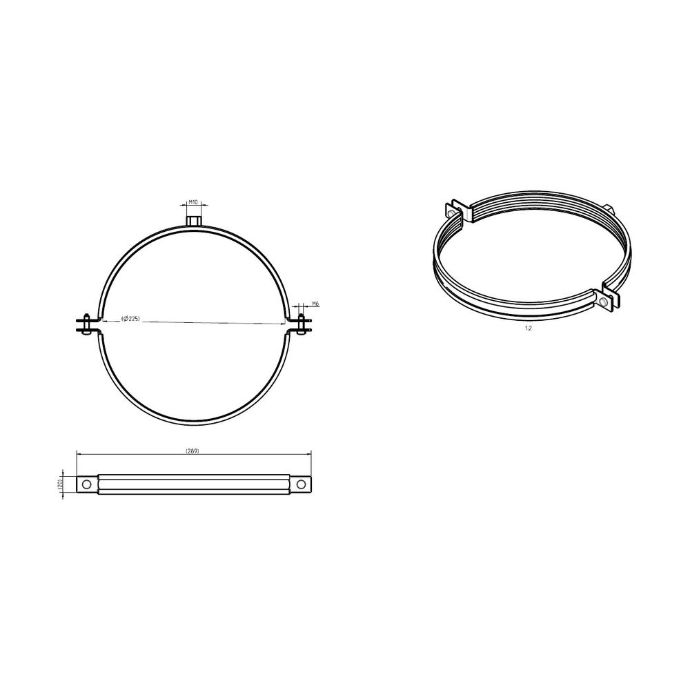 Wolf ISO-Rohrsystem Befestigungsschelle DN 200... WOLF-2577980 4045013500228 (Abb. 2)