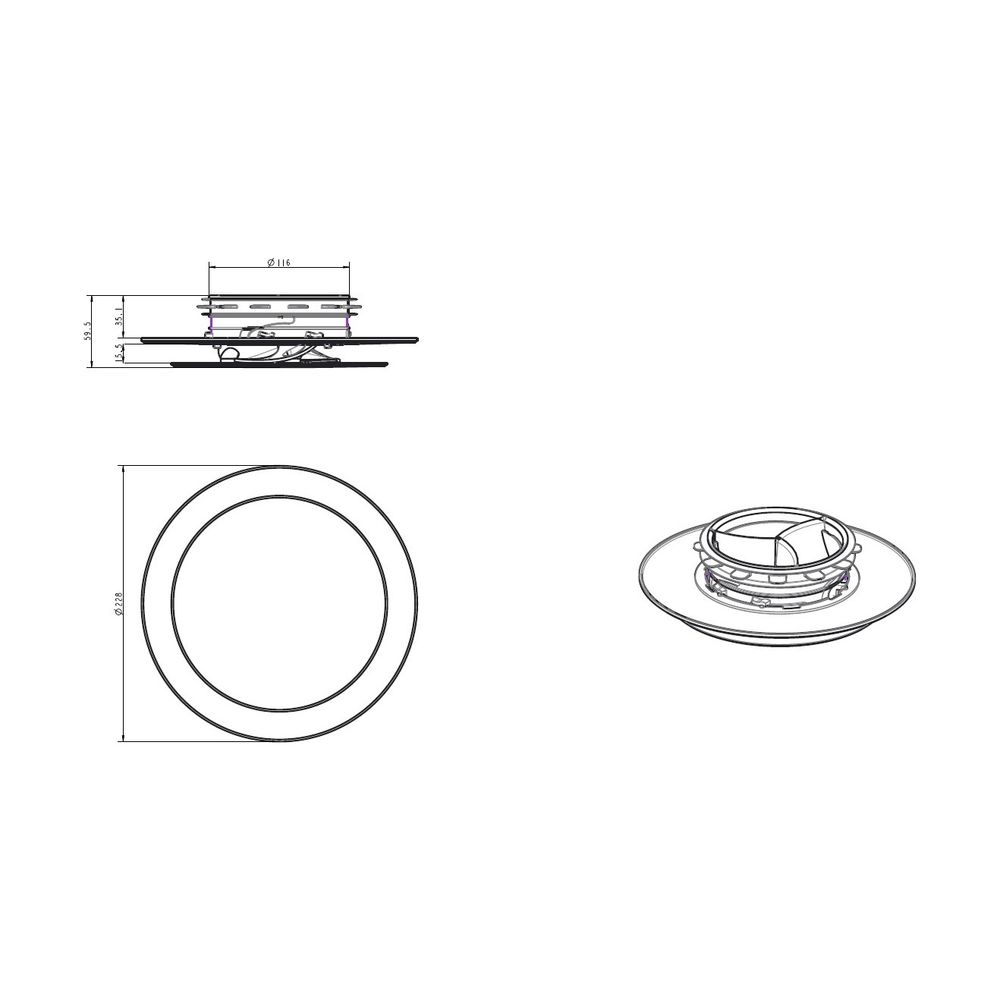 Wolf UniAir Designventil rund für CWL 125R für Zu- und Abluft geeignet... WOLF-2577988 4045013499911 (Abb. 3)