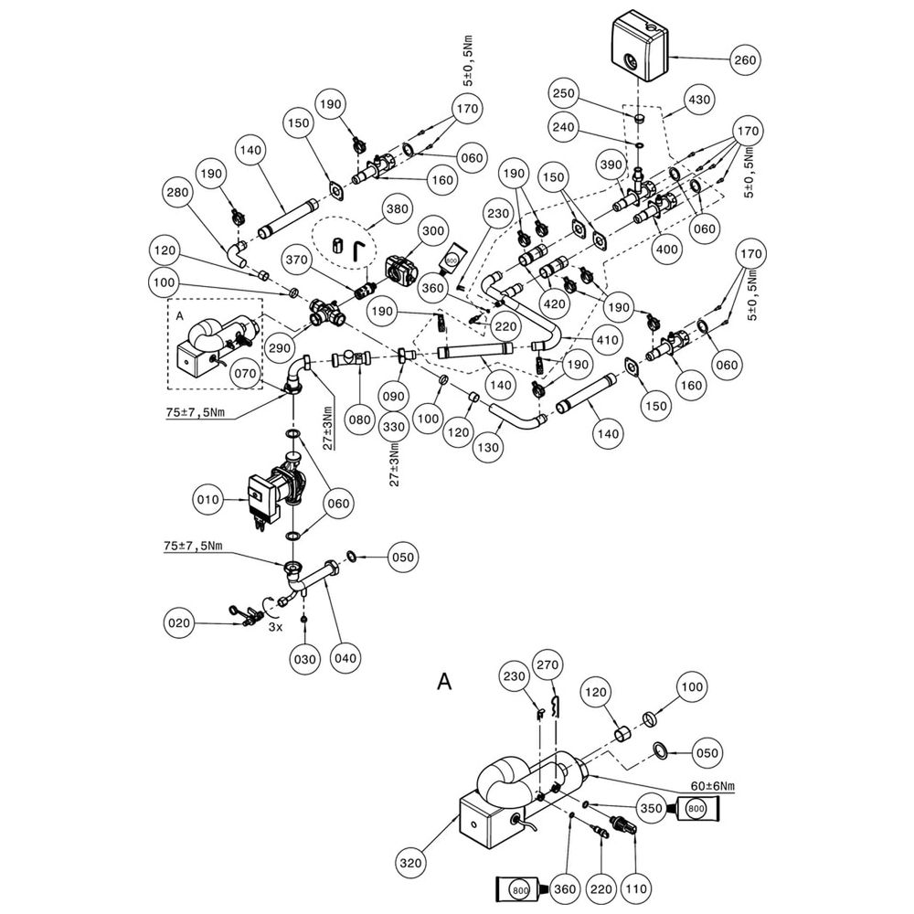 Wolf Sole-Wasser-Wärmepumpe BWS-1-10 Inneneinheit, R407C, 10,8kW bei B0/W35, 400V... WOLF-9145386 4045013131958 (Abb. 3)