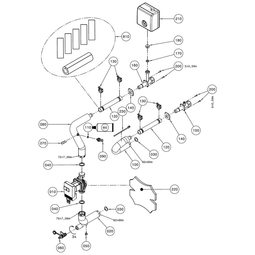Wolf Sole-Wasser-Wärmepumpe BWS-1-10 Inneneinheit, R407C, 10,8kW bei B0/W35, 400V... WOLF-9145386 4045013131958 (Abb. 5)