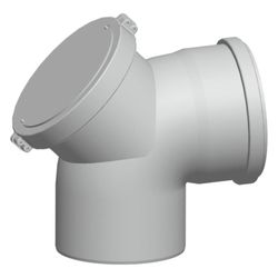 Wolf Revisionsbogen DN 160 einwandig 87 Grad, Polypropylen... WOLF-2651357 4045013024847 (Abb. 1)
