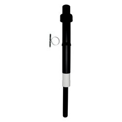 Wolf Dachdurchführung senkrecht C33x DN 80/125, Länge 1200-1700mm, Schwarz... WOLF-2651474 4045013084599 (Abb. 1)