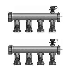 Wolf Modularer Soleverteiler 6-fach bis 12W PE 32x2,9mm, Messing... WOLF-2483894 4045013133259 (Abb. 1)