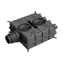 Wolf Luftverteiler DN 125-180 8 Stutzen DN 75 mit 4 Verschlusskappen... WOLF-2577595 4045013281813 (Abb. 1)