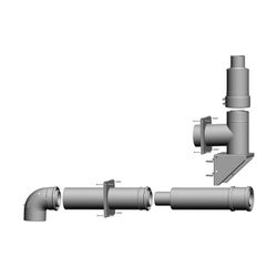Wolf Anschluss-Set DN 60/100-C53x DN 60/100 an der Fassade, raumluftunabhängig... WOLF-2651907 4045013235403 (Abb. 1)