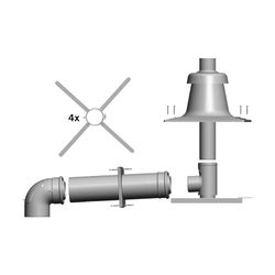 Wolf Anschluss-Set DN 80/125-C93x DN 80 im Schacht, Abdeckung Edelstahl... WOLF-2651856 4045013186095 (Abb. 1)