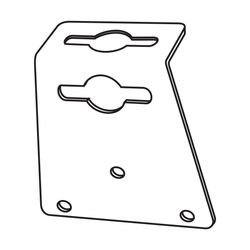 Wolf Aufhängelasche zur Geräteaufhängung Luftrichtung horizontal/vertikal, Weiß RAL 9016,... WOLF-6500038 4045013040298 (Abb. 1)
