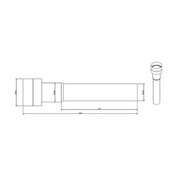 Wolf Dachdurchführung DN 160 isoliert, Länge 1159mm für CWL schwarz... WOLF-2575802 4045013019393 (Abb. 1)