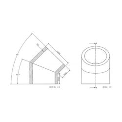 Wolf ISO-Rohrsystem Bogen DN 125 45 Grad... WOLF-2576012 4045013071445 (Abb. 1)