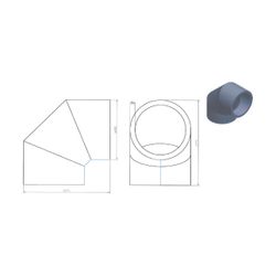 Wolf ISO-Rohrsystem Bogen DN 160 90 Grad... WOLF-2577363 4045013202559 (Abb. 1)