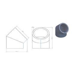 Wolf ISO-Rohrsystem Bogen DN 160 45 Grad... WOLF-2577364 4045013202566 (Abb. 1)