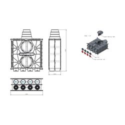 Wolf Luftverteiler DN 125-180 8 Stutzen DN 75 mit 4 Verschlusskappen... WOLF-2577595 4045013281813 (Abb. 1)